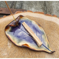 ceramiczny liść na kadzidła (c584)