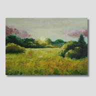 Dekoracyjny plakat z pejzażem o wymiarach 42 x 29,7 cm.