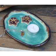 Ceramiczny talerzyk, psie łapki (c857)