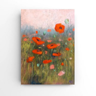 Makowa łąka - rysunek pastelami