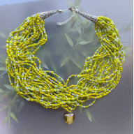 NASZYJNIK SZKŁO WENECKIE KORALIKI SZKLANE