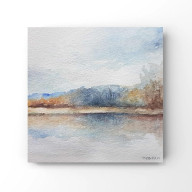 Pejzaż- akwarela formatu 15/15 cm