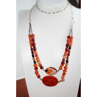 Naszyjnik z agatu na łańcuszku