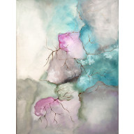 Obraz abstrakcja róż wata cukrowa chmury