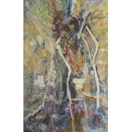 Jesień, kobieta i drzewo, akt, 2025