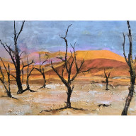 NAMIBIA, OBRAZ AKRYLOWY NA PŁÓTNIE 70X50X2 CM