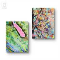 KOMPOZYCJA PRAC NA PŁÓTNIE, 40X50X2 CM