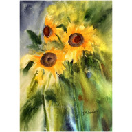 W smugach światła - akwarela