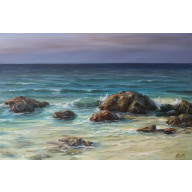 Morze, ręcznie malowany olejny