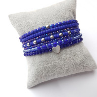 Bransoletka Boho Makrama Sznurek Granat2