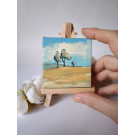 Miniaturowy pejzaż, drzewa