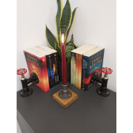 Świecznik Loftowy 1-ramienny drewno/metal F001_1-W1 Loft