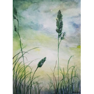 Łąka - akwarela formatu 24/18 cm