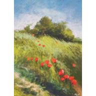 ŁĄKA - RYSUNEK PASTELAMI