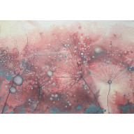 RÓŻOWO, TURKUSOWO (100X70 CM)