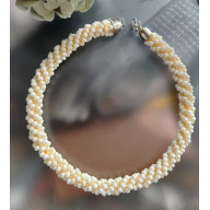 NASZYJNIK PERŁOWY SZNUR KORALIKOWY