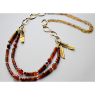 Naszyjnik z agatu na łańcuszku