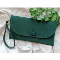 BUTELKOWA KOPERTÓWKA, TOREBKA ZIELONA, ZIELONA KOPERTÓWKA, KOPERTÓWKA DO RĘKI