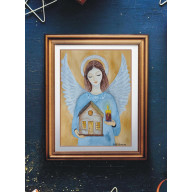 AKWARELA AKWARELKA OBRAZ PT: ANIOŁ OPIEKUN