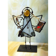 Aniołek witrażowy lekarkarz receptą