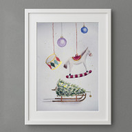 AKWARELA A4: KARTKA ŚWIĄTECZNA