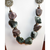 Krótki naszyjnik z agatu indiańskiego