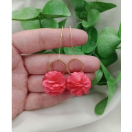 Koralowe kolczyki, kolczyki koral, długie kolczyki