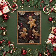 Piernikowe ludki. Plakat o wymiarach 21x29,7 cm A4