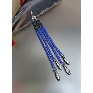 KOLCZYKI SZAFIROWE KORALIKI DŁUGIE 25.51