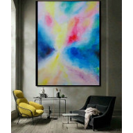 DUŻY OBRAZ OLEJNY DNA