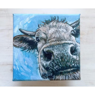 portret krowy 10x10cm