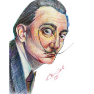 Salvador Dali, rysunek, A5