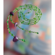 Naszyjnik Fioletowy Z Koralików