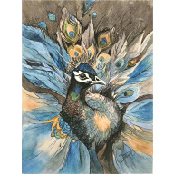 CZUJNOŚĆ PAWIA, AKWARELA 24 X 32 CM