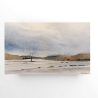 PEJZAŻ - AKWARELA FORMATU 15/24 CM