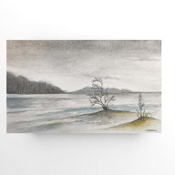 PEJZAŻ - AKWARELA FORMATU 15/25 CM