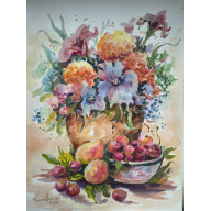 MARTWA NATURA Z KWIATAMI