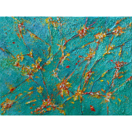 ABSTRAKCJA TURKUSOWA 129, WYMIARY 60 X 80