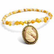 NASZYJNIK KOŃ W KARNEOLU KORALE KAMIEŃ