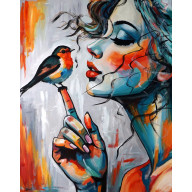 MY ROBIN FRIEND 80X100