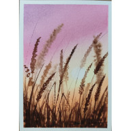 ORYGINALNA AKWARELA „ŁĄKA 2” – RĘCZNIE MALOWANA, UNIKAT