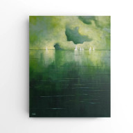 MORZE W ZIELENIACH - OBRAZ AKRYLOWY 50/40 CM