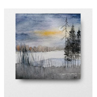 PEJZAŻ- AKWARELA 20/20 CM