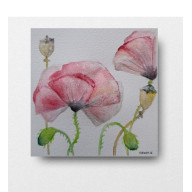 KWIATY- AKWARELA 15/15 CM
