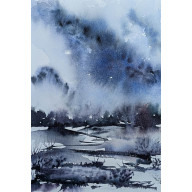 ROZLEWISKO - AKWARELA