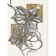 ,, CLEMATIS- UNIKATOWY RYSUNEK A4 ,,.