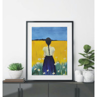 AKWARELA AKWARELKA OBRAZ PT: HORYZONT WSPOMNIEŃ – ORYGINALNA AKWARELA