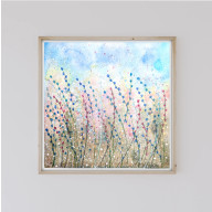 AKWARELA 23X23CM. KOLOROWA ŁĄKA