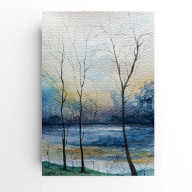 PEJZAŻ- AKWARELA FORMATU A5