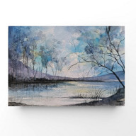 PEJZAŻ- AKWARELA FORMATU A5